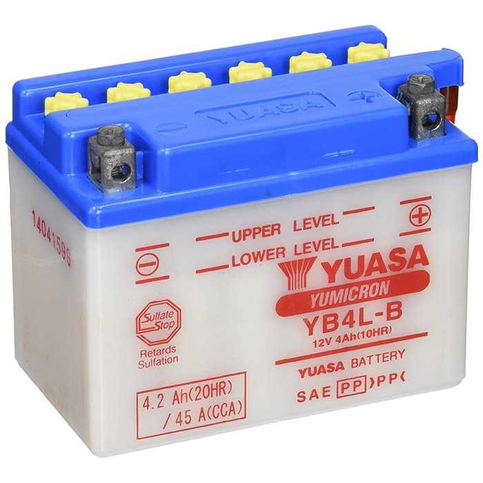 Batterie Yuasa YB4L-B 12V 4.2Ah avec pack acide - vue 2